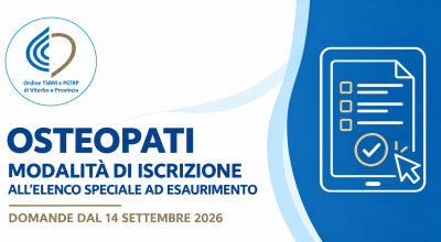 Osteopati: dal 14 settembre aperte le iscrizioni all’Elenco speciale ad esaurimento